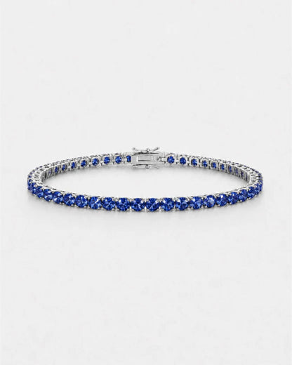 Tennis Bracelet | Sapphire Blue Silver