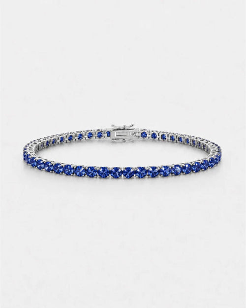 Tennis Bracelet | Sapphire Blue Silver